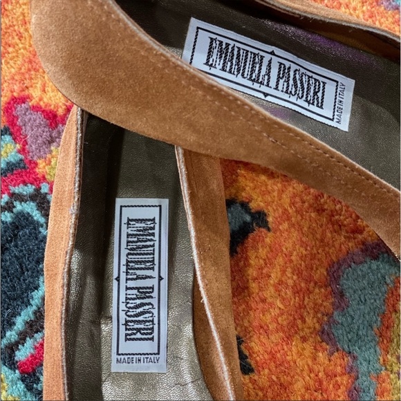 Vintage 1990 Emanuela Passeri Suede Flats - Picture 8 of 8
